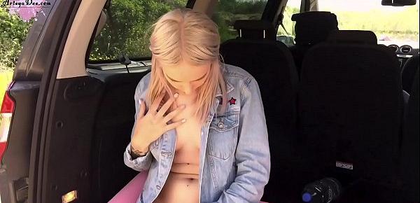  Tattooed Babe Public Play Pussy in the Car - Amateur